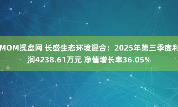 MOM操盘网 长盛生态环境混合：2025年第三季度利润4238.61万元 净值增长率36.05%