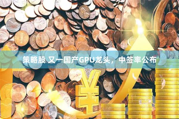 策略股 又一国产GPU龙头，中签率公布