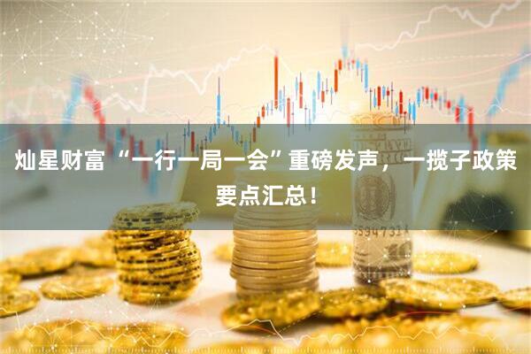 灿星财富 “一行一局一会”重磅发声，一揽子政策要点汇总！